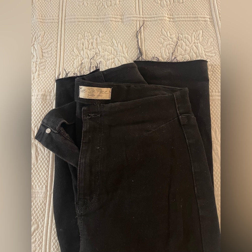 We The Free Dark Black Ankle Jeans